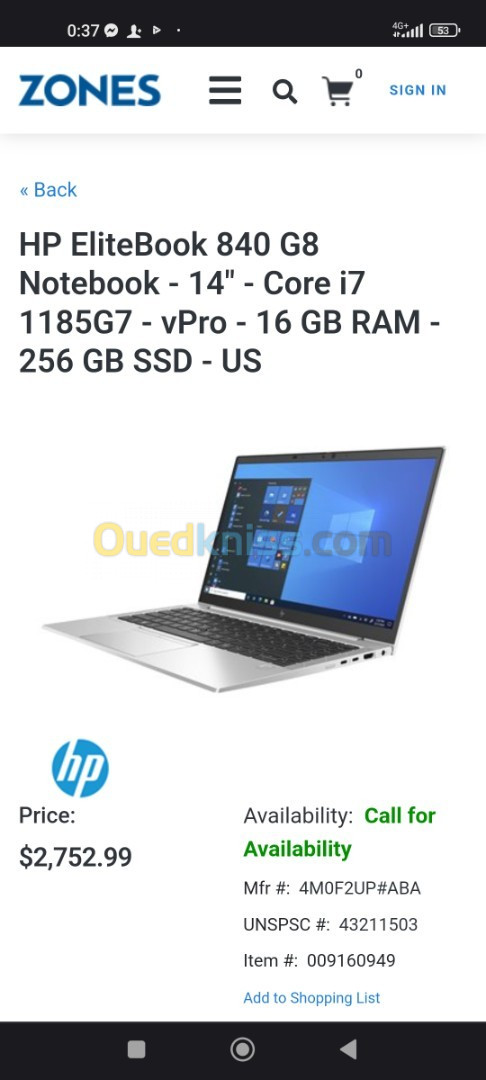 HP elitebook 840 G8 Notebook core i7 1185 G7 vpro 