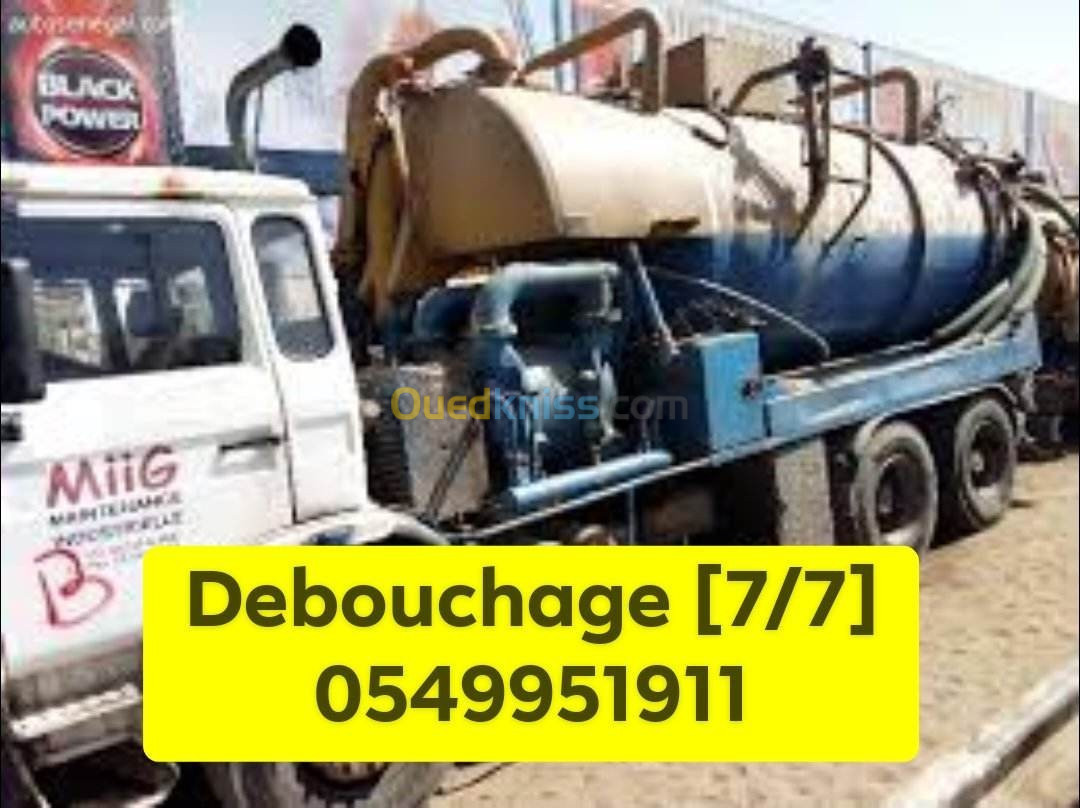 Camion debouchage vidange nettoyage canalisation 