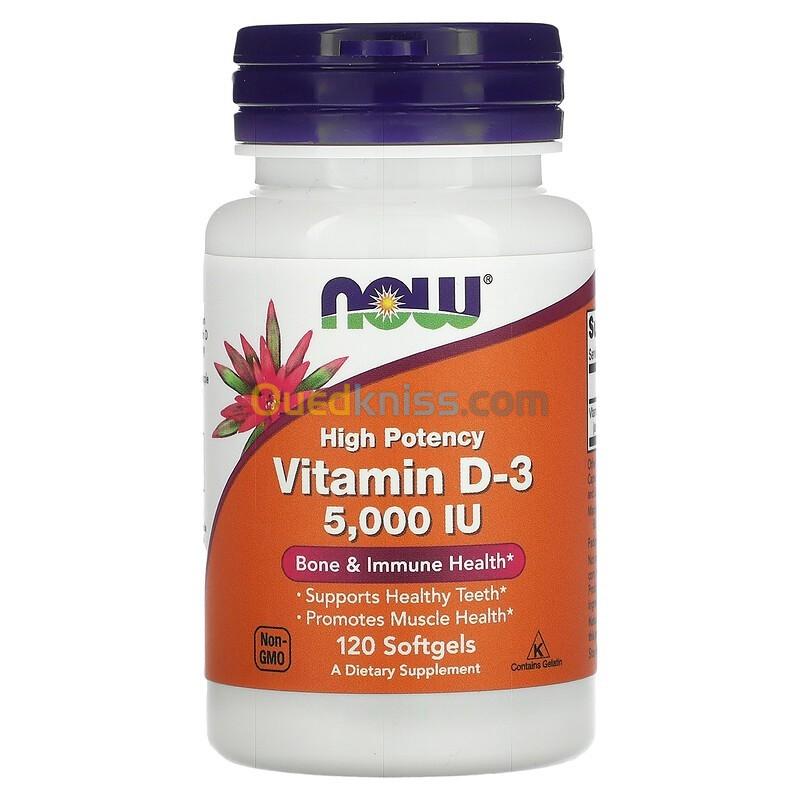 NOW Foods, Vitamine D3,  (5000 - 10 000 UI), 240 capsules