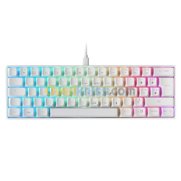 MARS GAMING MKMINIW WHITE RGB MECHANICAL 60%