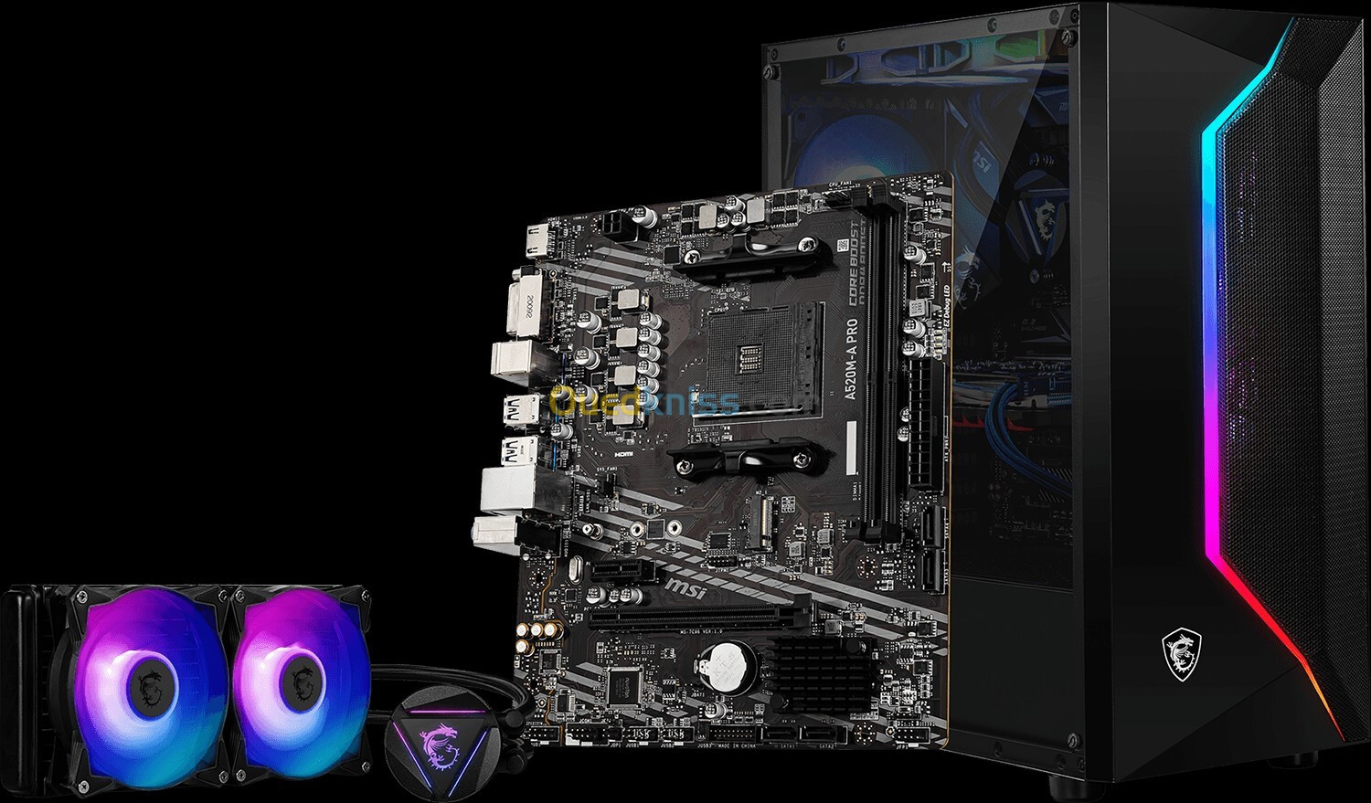 CARTE MERE MSI A520M-A PRO + CPU AMD AM4 RYZEN 5 PRO 5650G