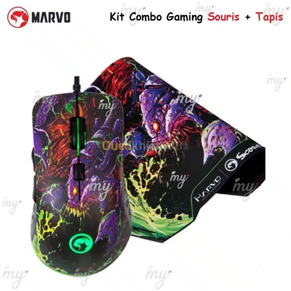 Kit Combo Gaming Souris + Tapis MARVO Scorpion G932+G20