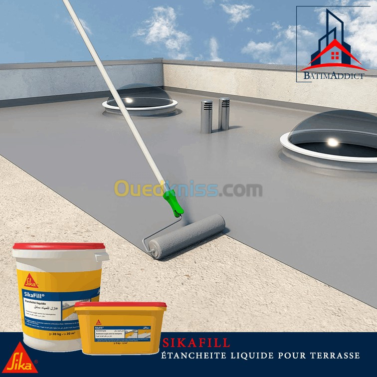 ÉTANCHEITE LIQUIDE POUR TERRASSE SIKAFILL SIKA 20 KG