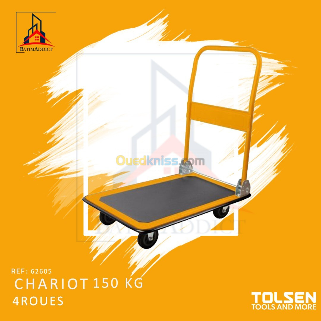 CHARIOT A MAIN PLIABLE  150kgs TOLSEN