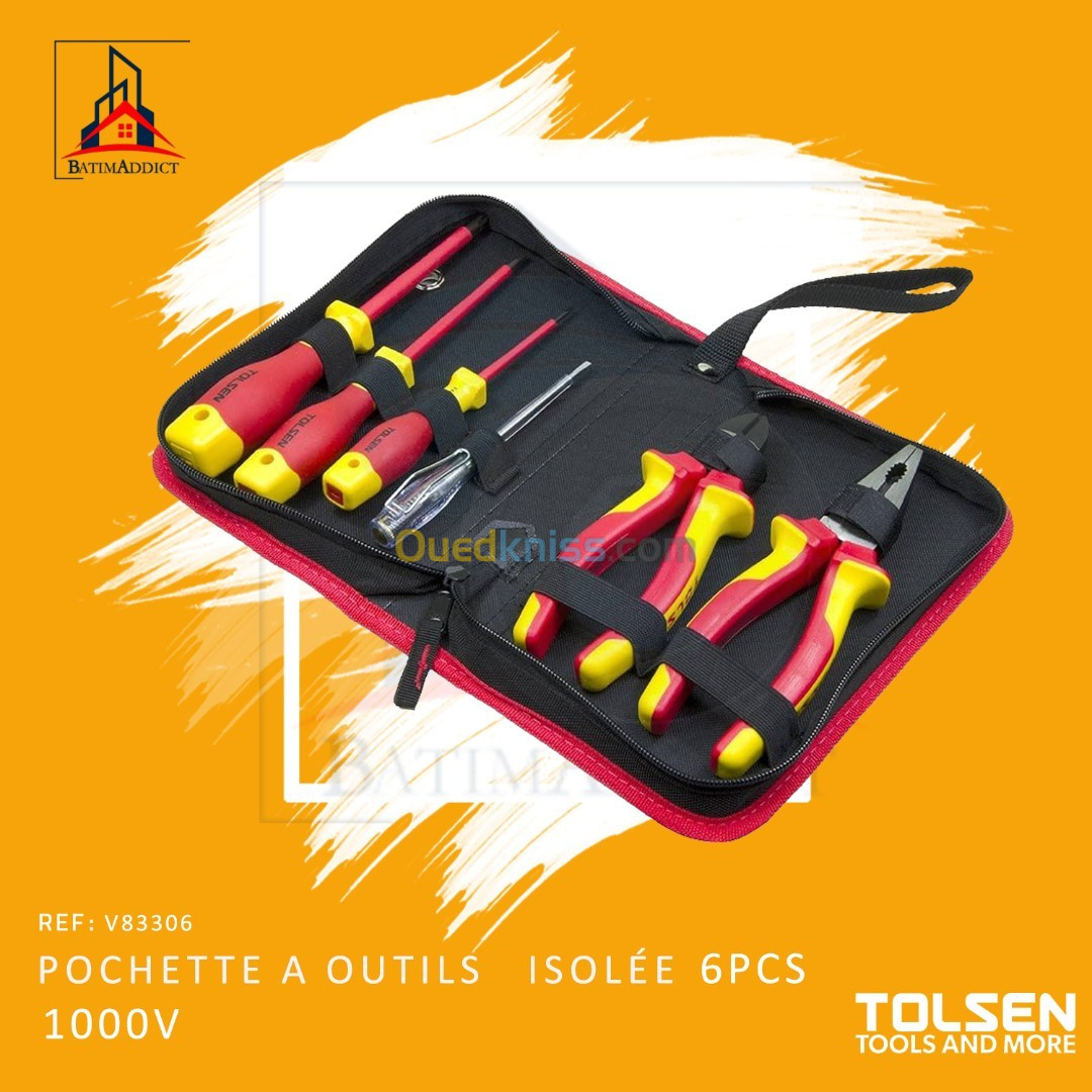 POCHETTE A OUTILS ISOLÉE 6 PCS 1000V TOLSEN