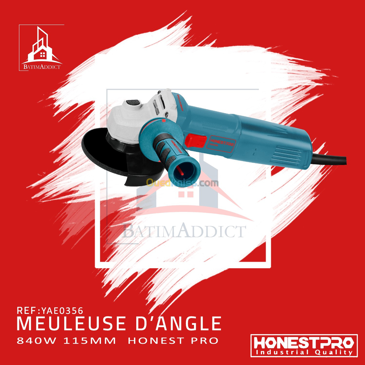 MEULEUSE D'ANGLE 115MM 840W HonestPro