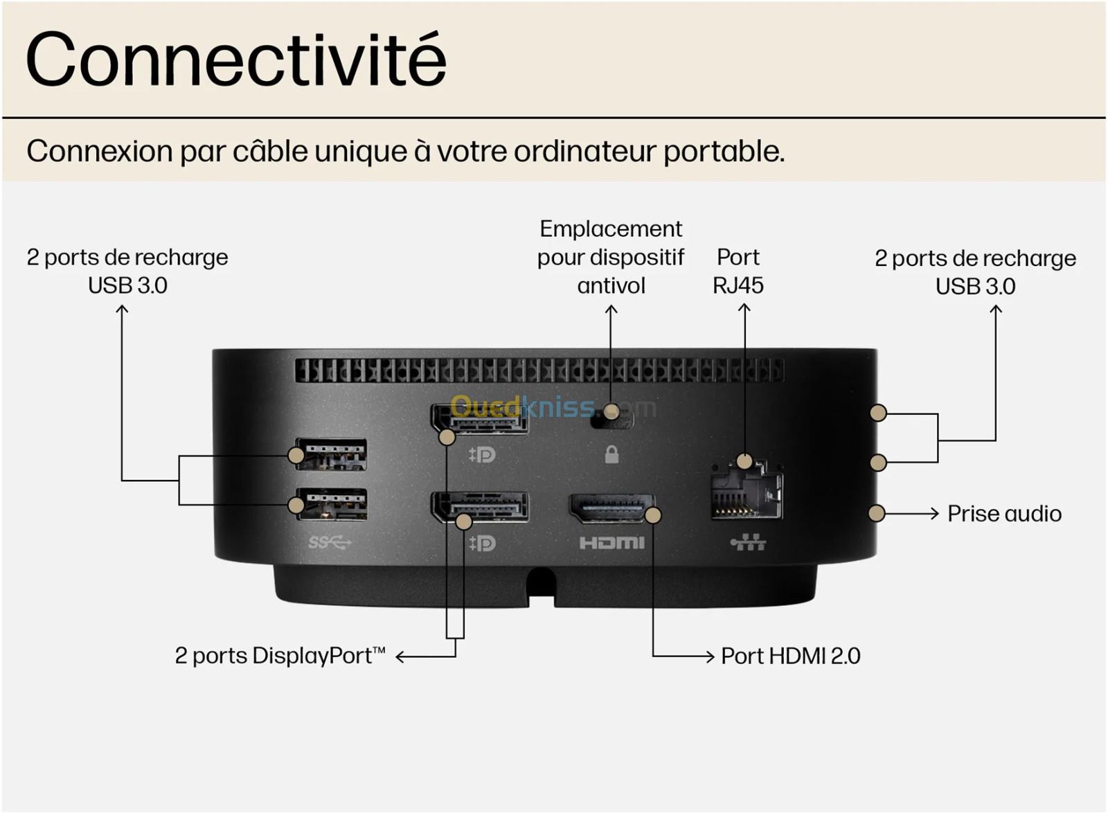 Station d'accueil HP USB-C G5 (dock)