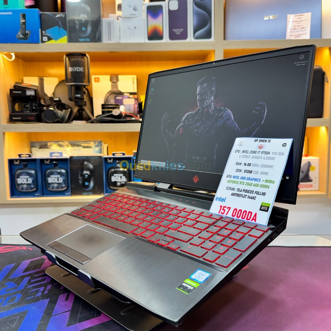 HP OMEN 15 I7 9750H NVIDIA RTX 2060 16GB RAM 512GB SSD ECRAN 15 POUCES 144HZ