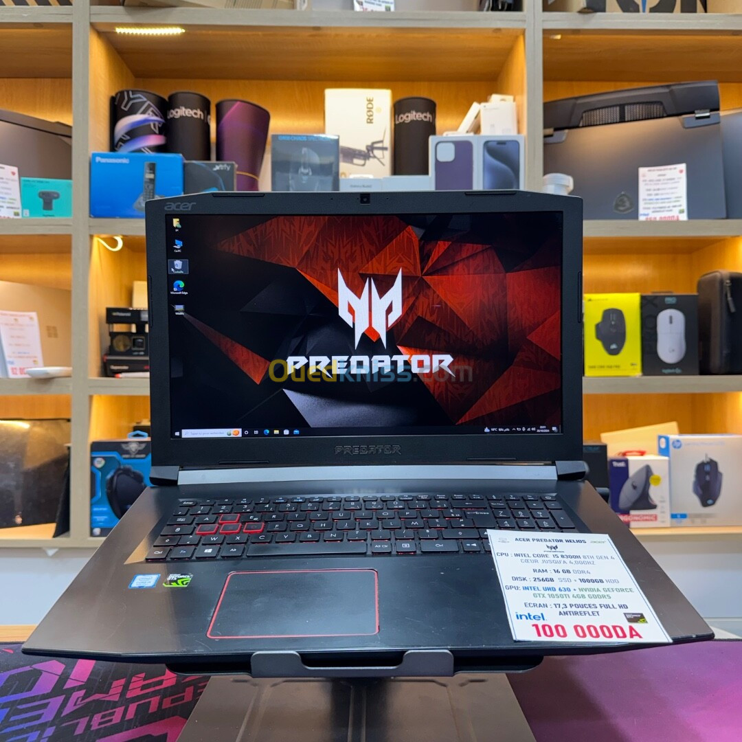 ACER PREDATOR HELIOS I5 8300H NVIDIA GTX 1050TI 16GB RAM 256GB SSD +1TB HDD