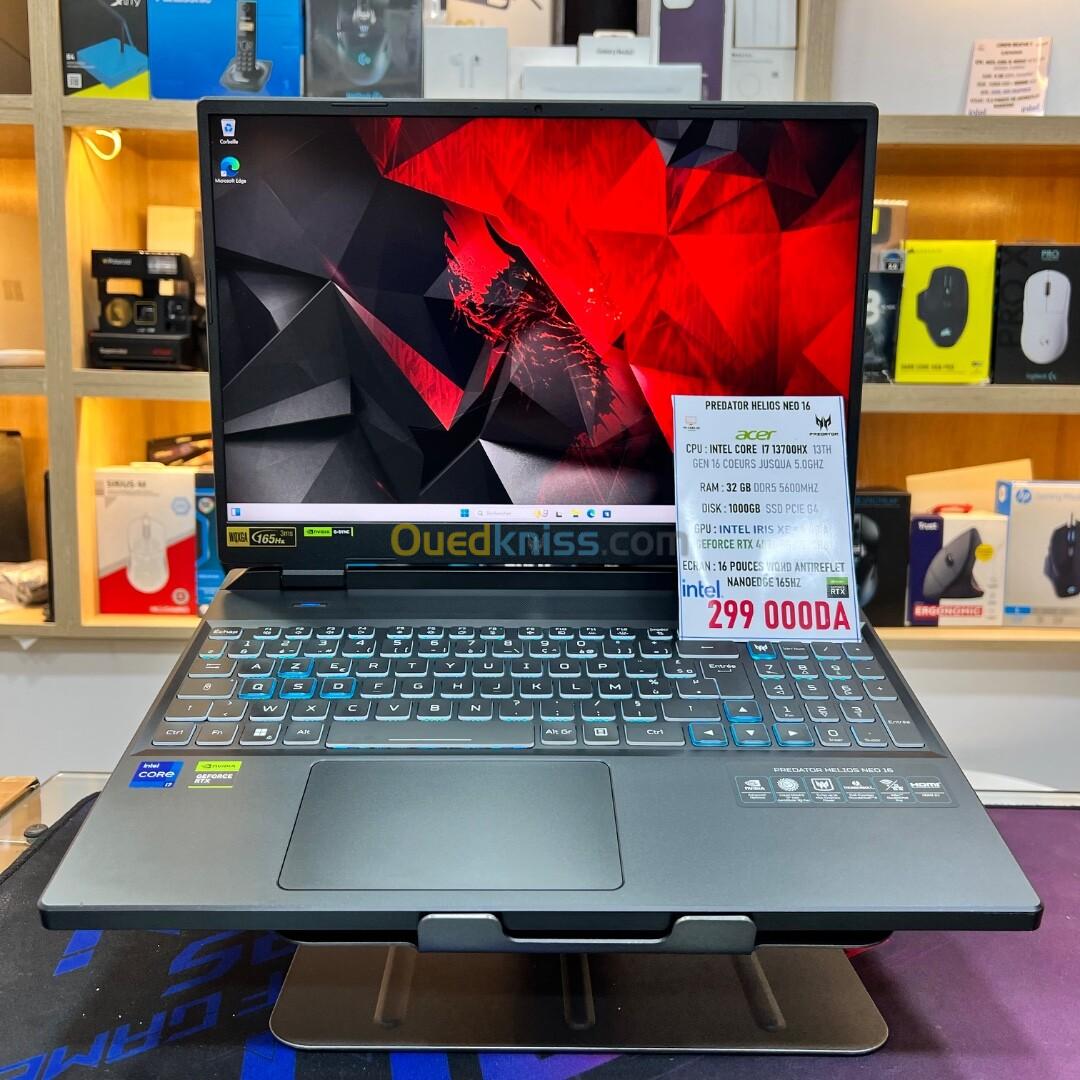 ACER PREDATO HELIOS NEO 16 I7 13700HX NVIDIA RTX 4060 32GB RAM DDR5 1TB SSD ECRAN WQHD 165HZ