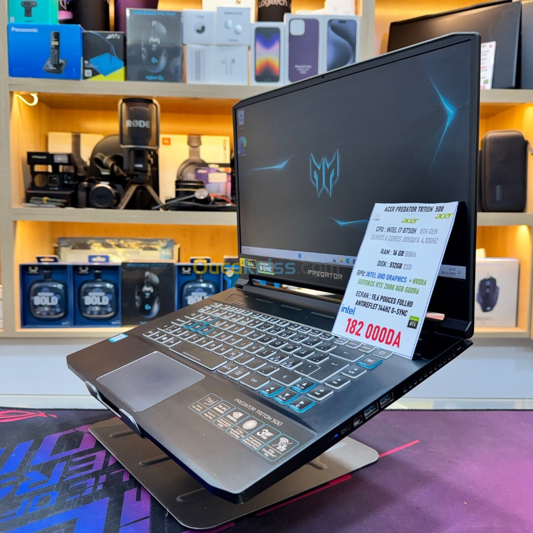 ACER PREDATOR 500 I7 8750H NVIDIA RTX 2080 8GB  16GB RAM 512GB SSD