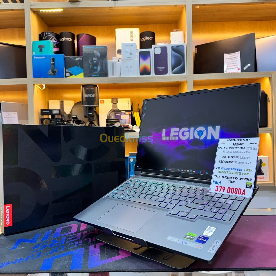 LENOVO LEGION SLIM 7 I7 13700HX NVIDIA RTX 4070 32GB RAM 1TB SSD ECRAN 16 QHD 240HZ