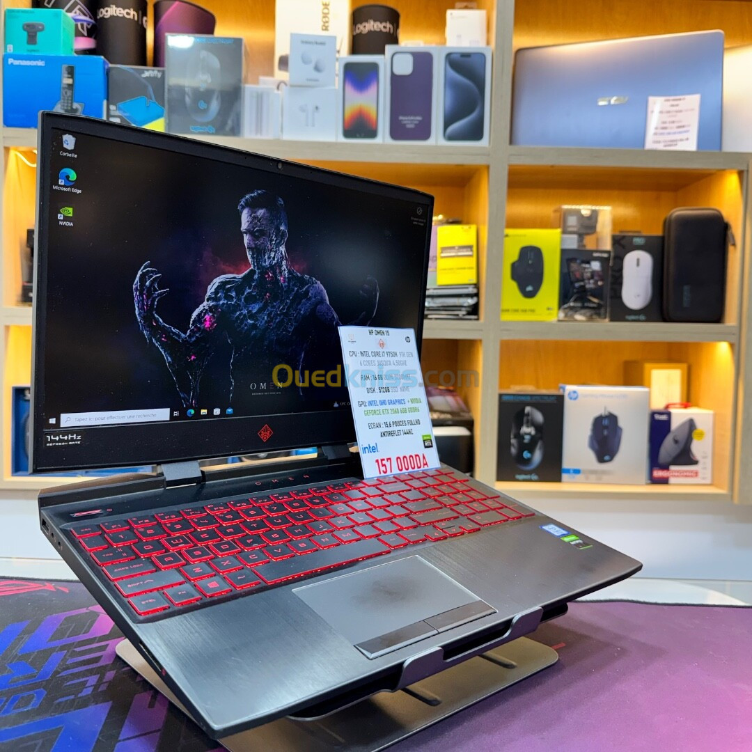 HP OMEN 15 I7 9750H NVIDIA RTX 2060 16GB RAM 512GB SSD ECRAN 15 POUCES 144HZ