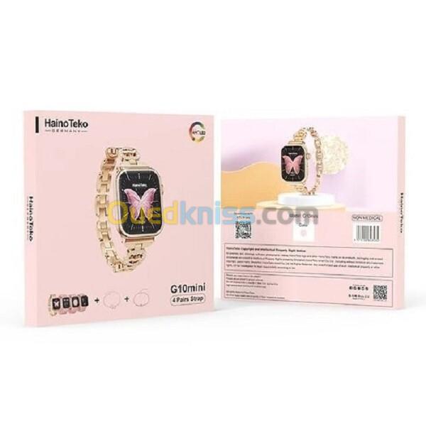 Haino Teko G10 Mini HD IPS AMOLDED Display 4 Pairs Strap + 2 Free Bracelets) Pink