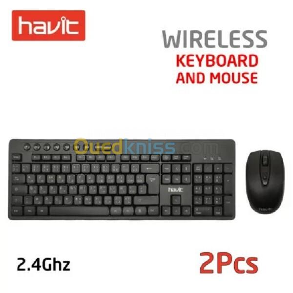 KIT Clavier Plus Souris sans Fil Marque Havit KB660GCM