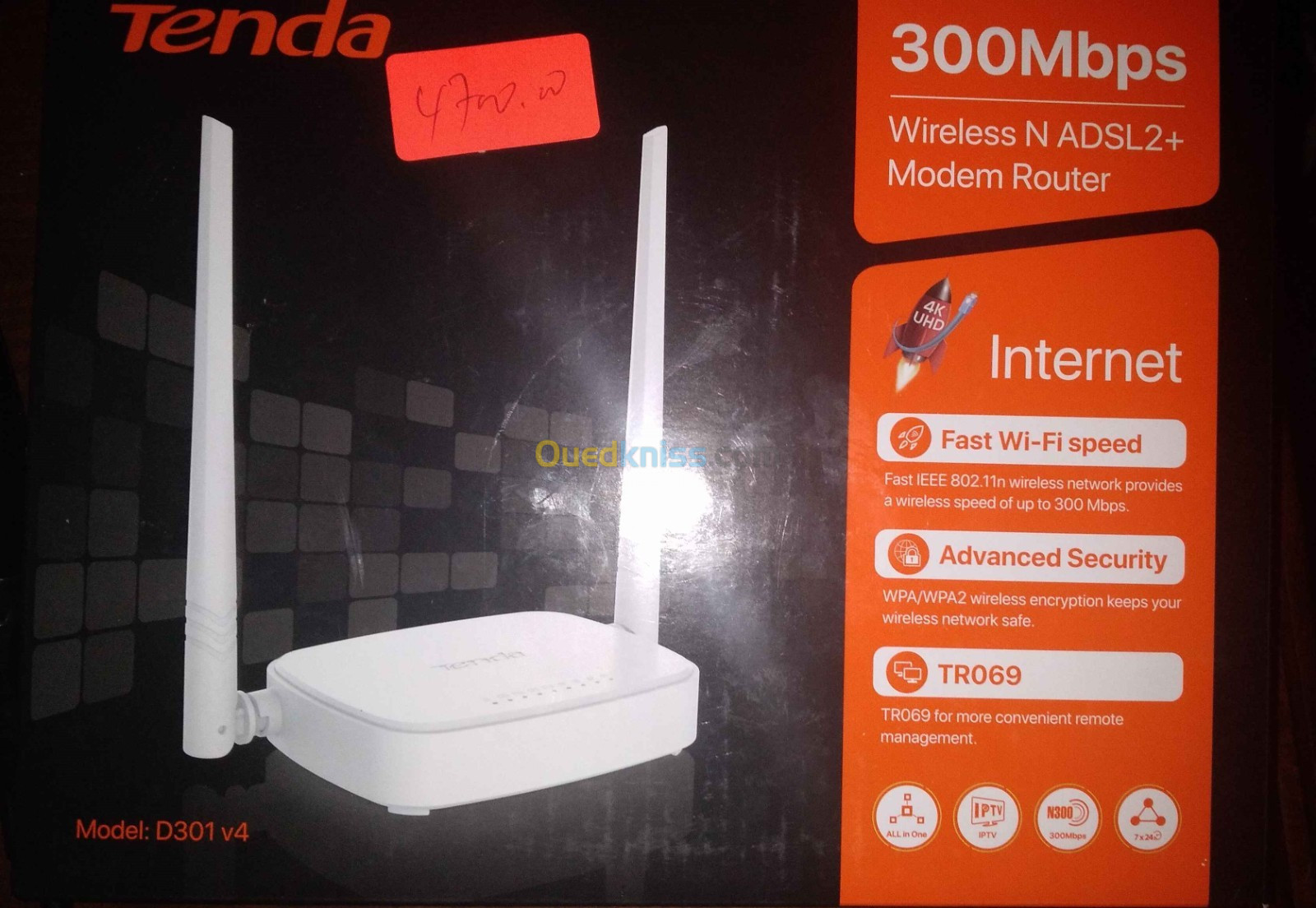 Tenda D301 V4 Modem/Routeur 300 Mbps