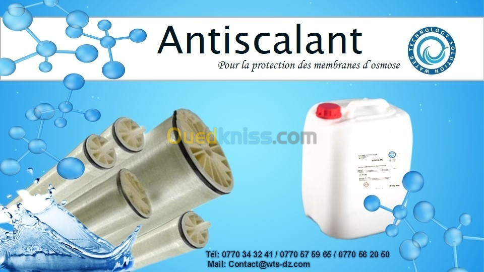 Antiscalant (Antitartre) pour membranes d'osmose