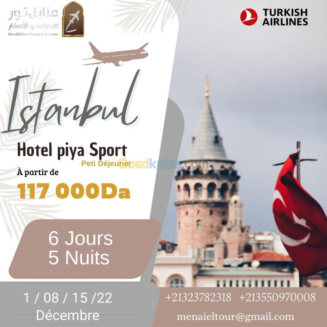 Promo Istanbul à mois de DECEMBRE 2024