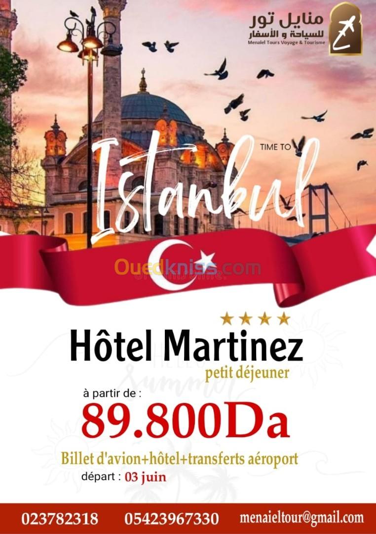 Super Voyage Istanbul MAI JUIN Hôtel martinenz 4 Etoiles