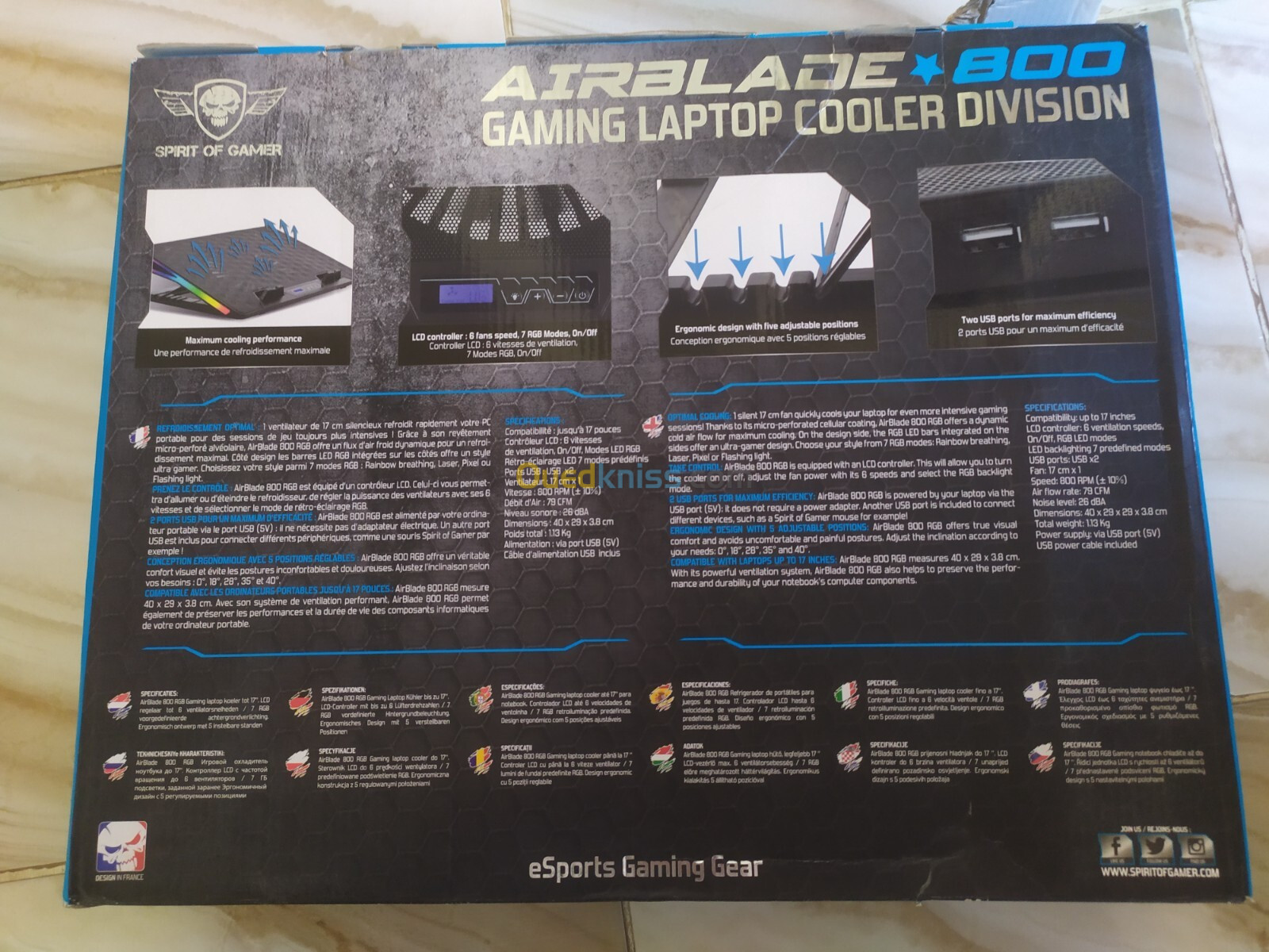 Cooling Pad "SPIRIT OF GAMER AIRBLADE 800"