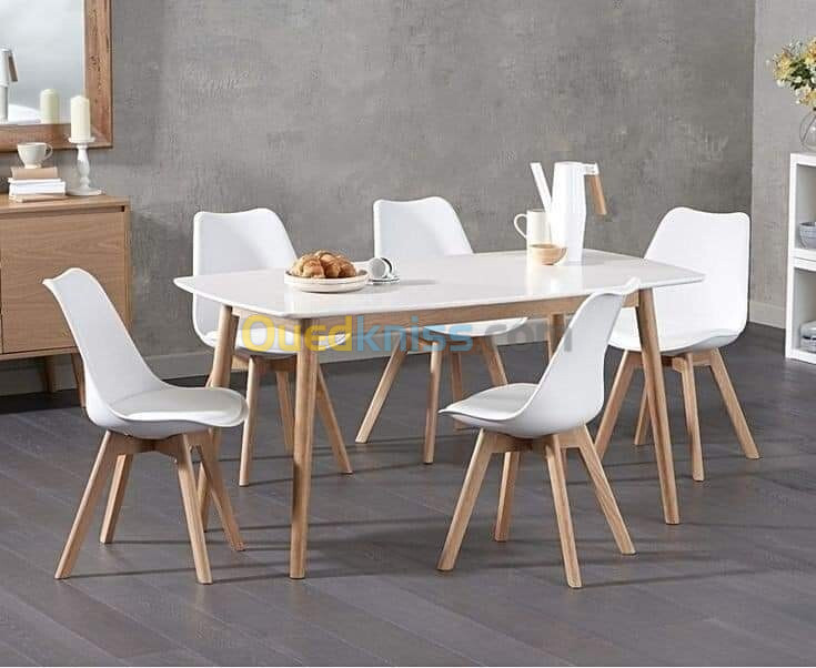 Table Salle a manger 04 et 06 chaise scandinave