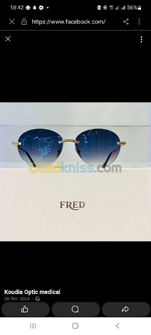 Lunette de luxe fred original Venu D'Europe 