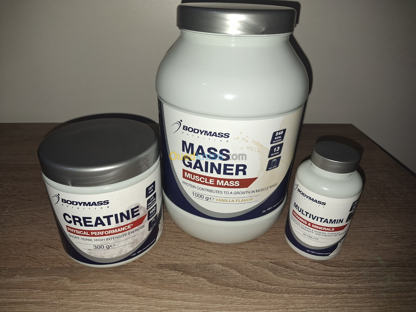 Créatine.  Multivitamin.   Masse gainer