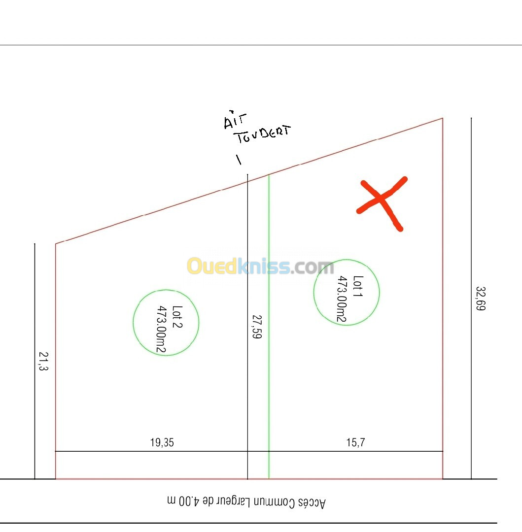 Vente Terrain Tizi Ouzou Ouacif