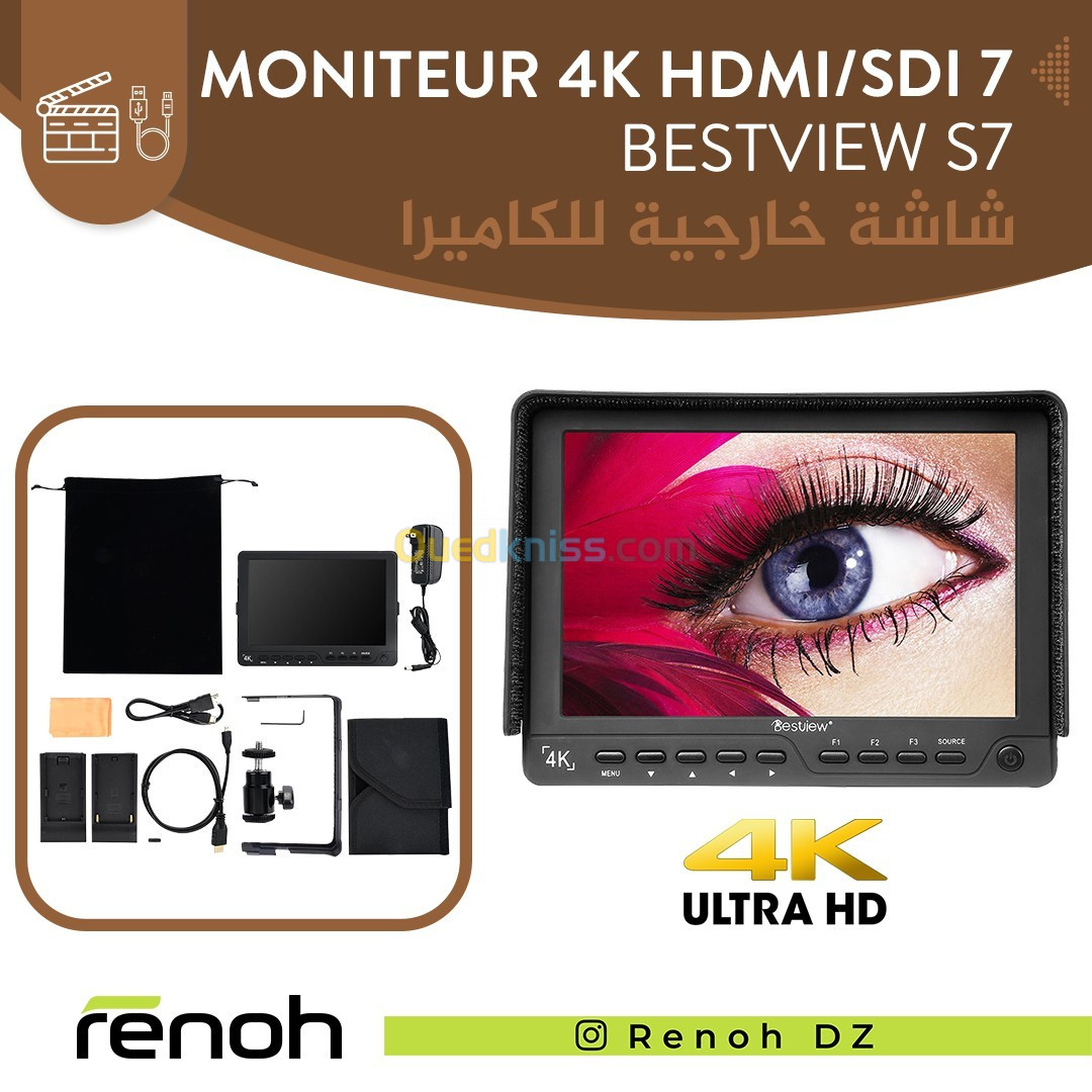 BESTVIEW - S7 - Moniteur 7" HDMI 4K/HD 1920*1200