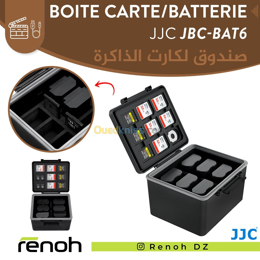 Boite Cartes Mémoires Et Batteries JJC JBC-BAT6