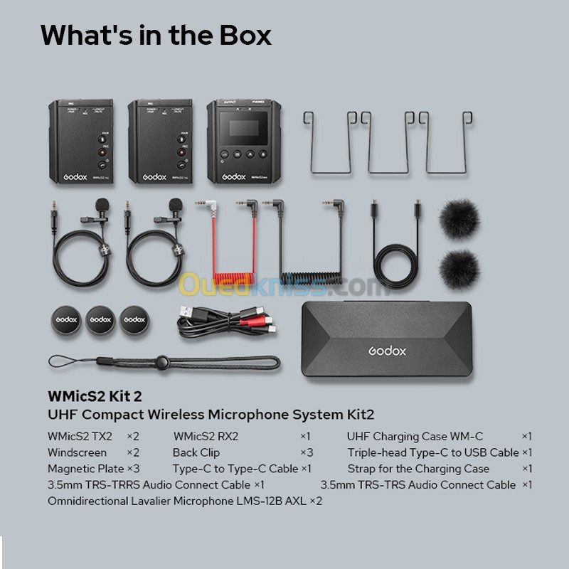 Microphone UHF GODOX WMICS2 KIT 2