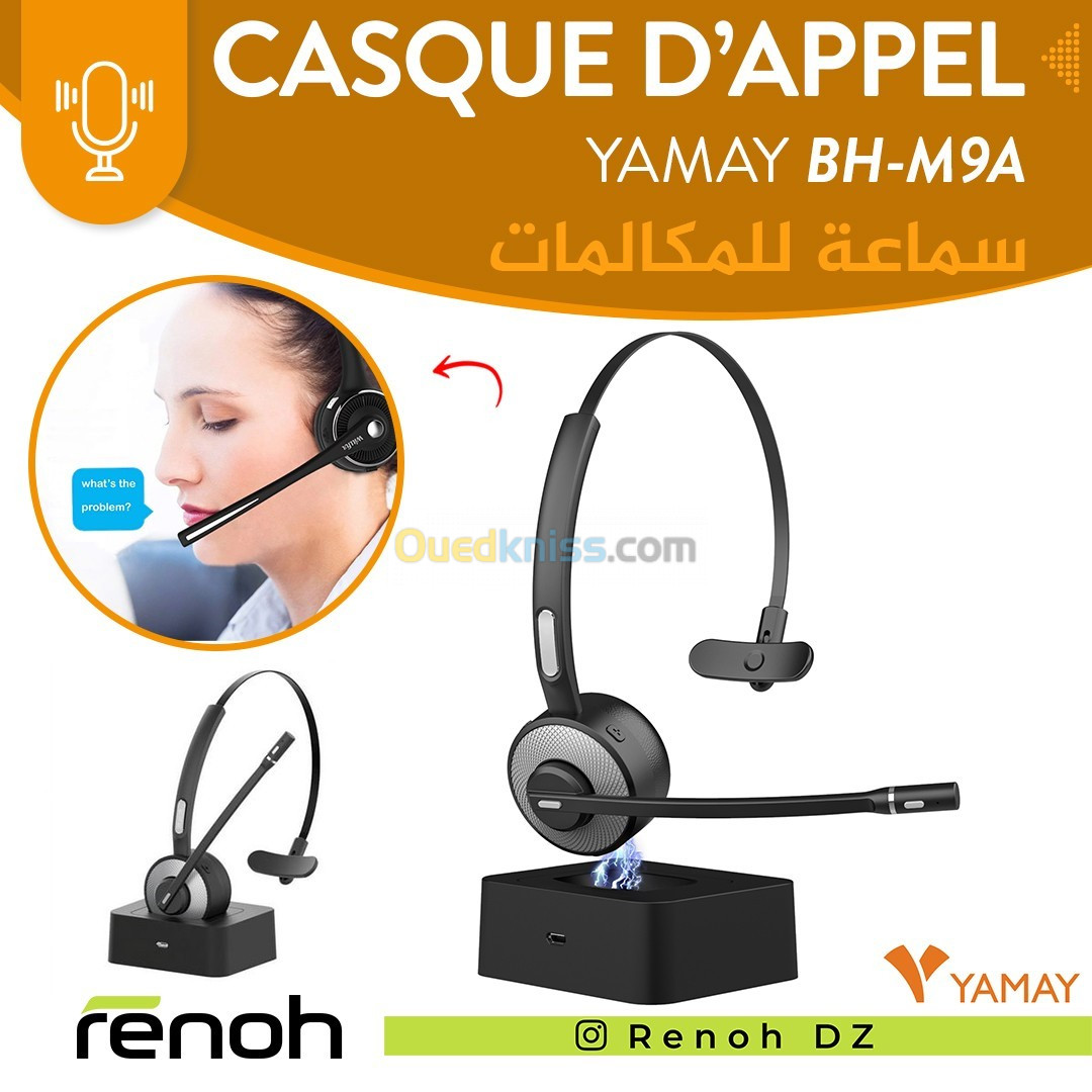 Casque Centre D'Appel YAMAY BH-M9A