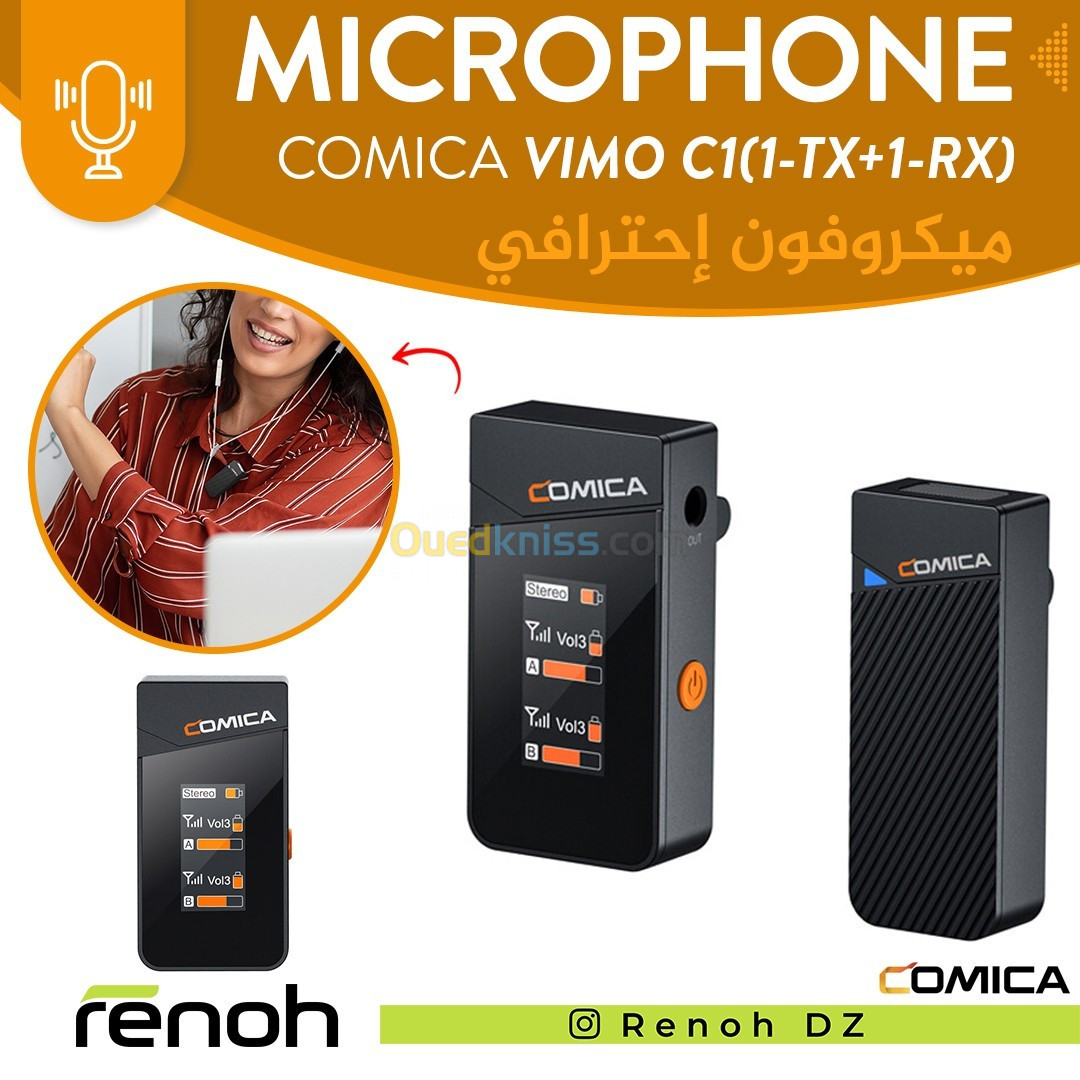 Microphone Sans-Fil COMICA VIMO C1 (1-TX + 1-RX)