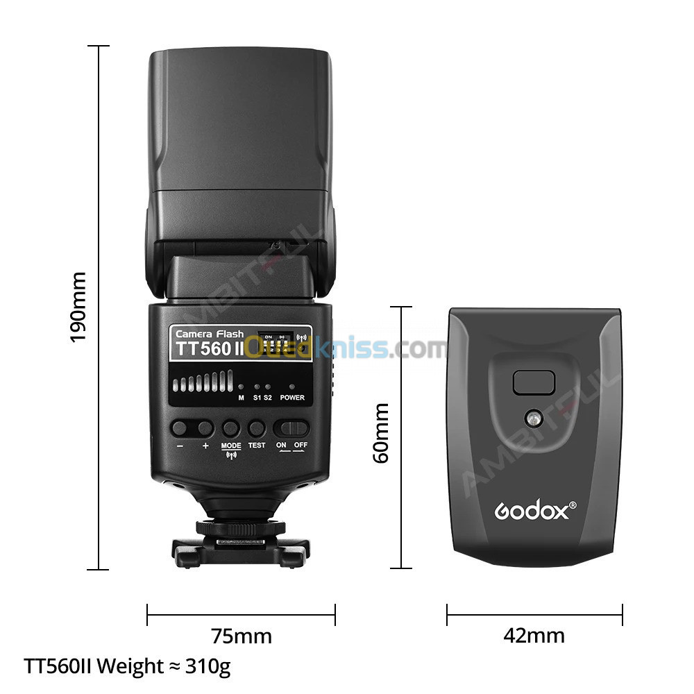 Flash Speedlite GODOX TT560 II Universal Pour Canon/Sony/Nikon 