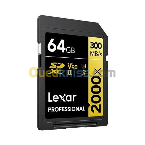 Carte Mémoire LEXAR 2000X SDXC 300MB/S GOLD 