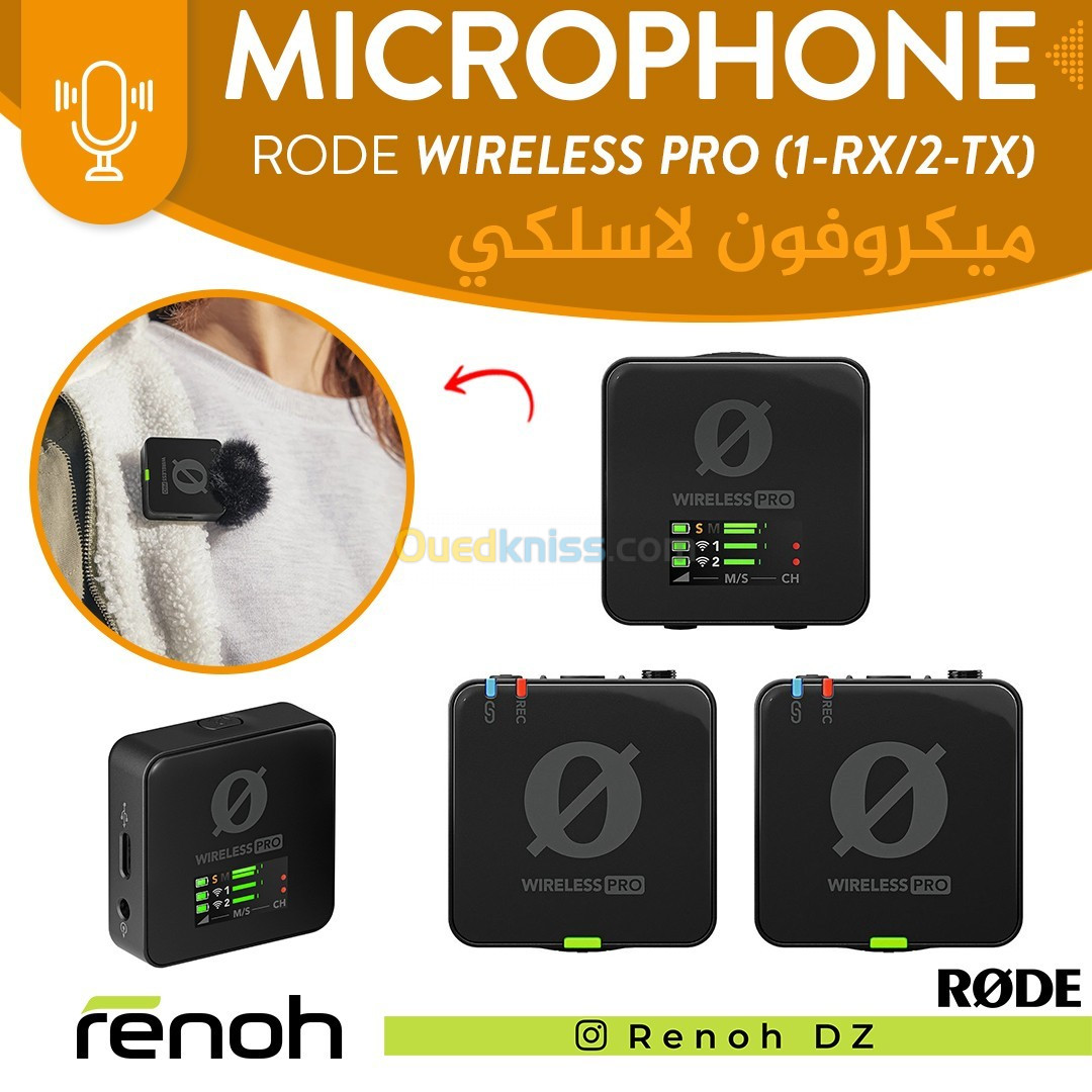 Microphone Sans-Fil Professional RODE WIRELESS PRO