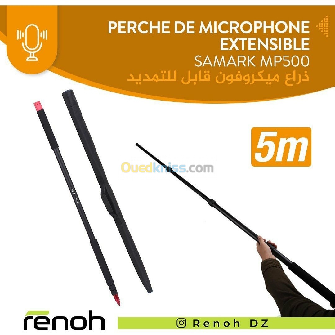 PERCHE DE MICROPHONE EXTENSIBLE SAMARK MP500