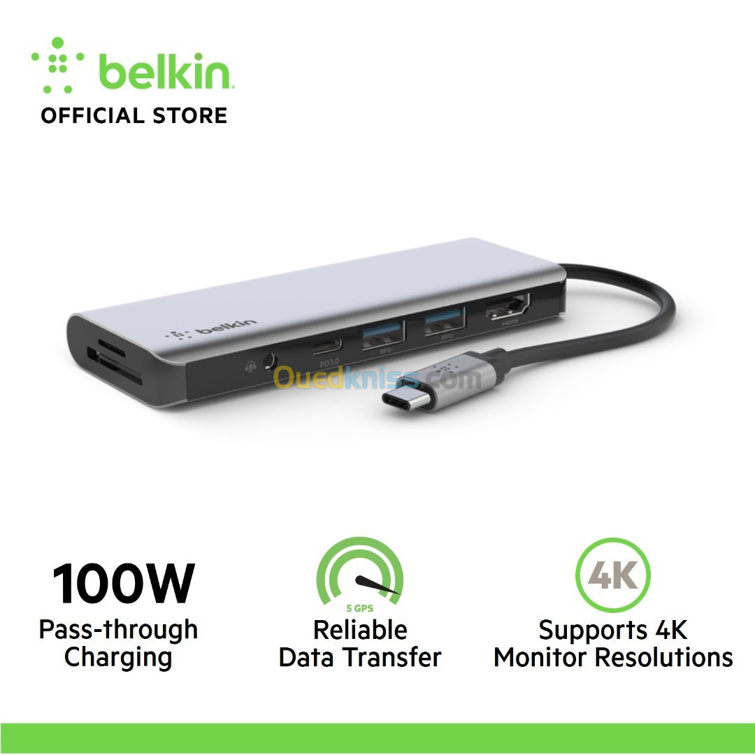 belkin adaptateur usb-c 7 in 1 100W