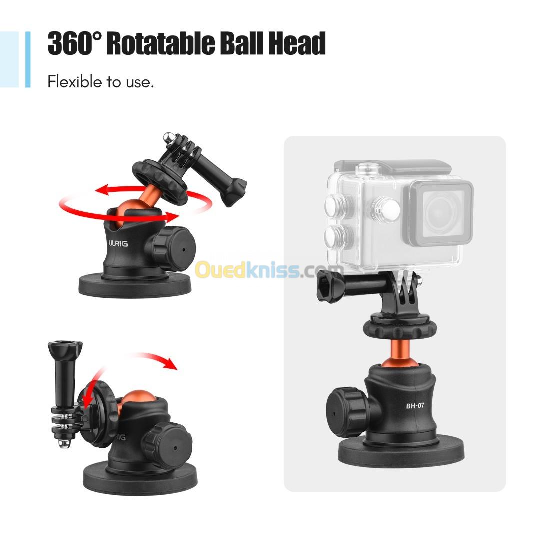 BALL HEAD UURIG ( BH-07 )  PROFESSIONNEL  AVEC BASE MAGNETIQUE