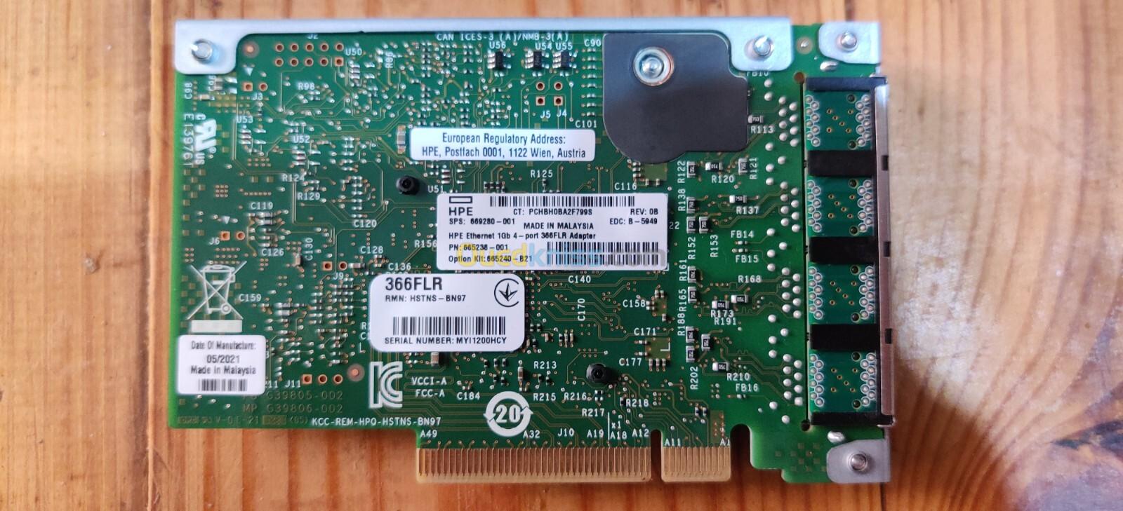 Carte reseau pci 4 sortie pour serveur