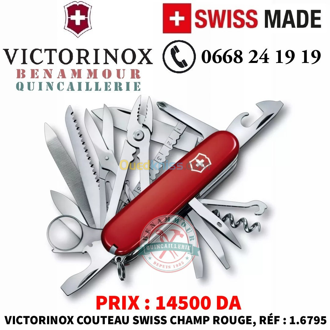 VICTORINOX COUTEAU SWISS CHAMP ROUGE 