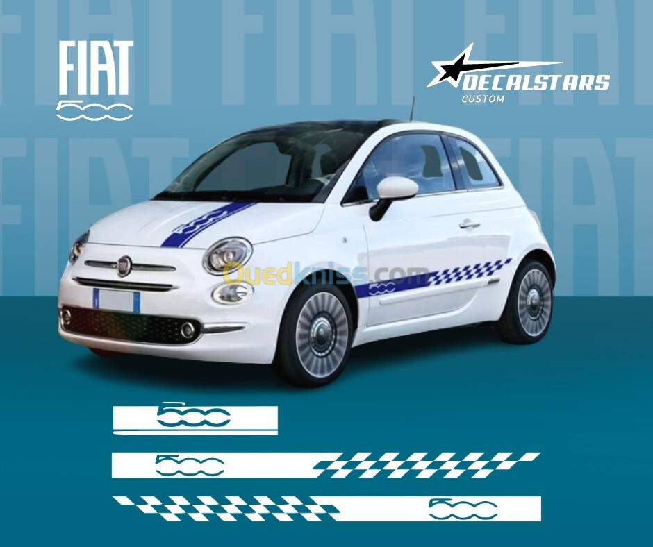 Autocollant decoratif Fiat 500