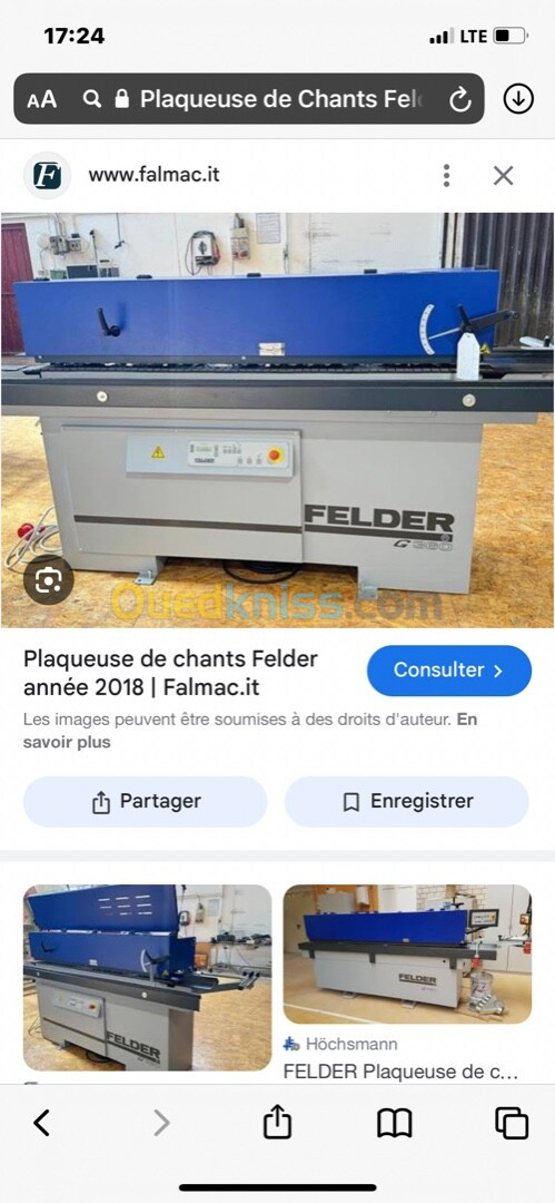 Plaques de chant de Felder 360