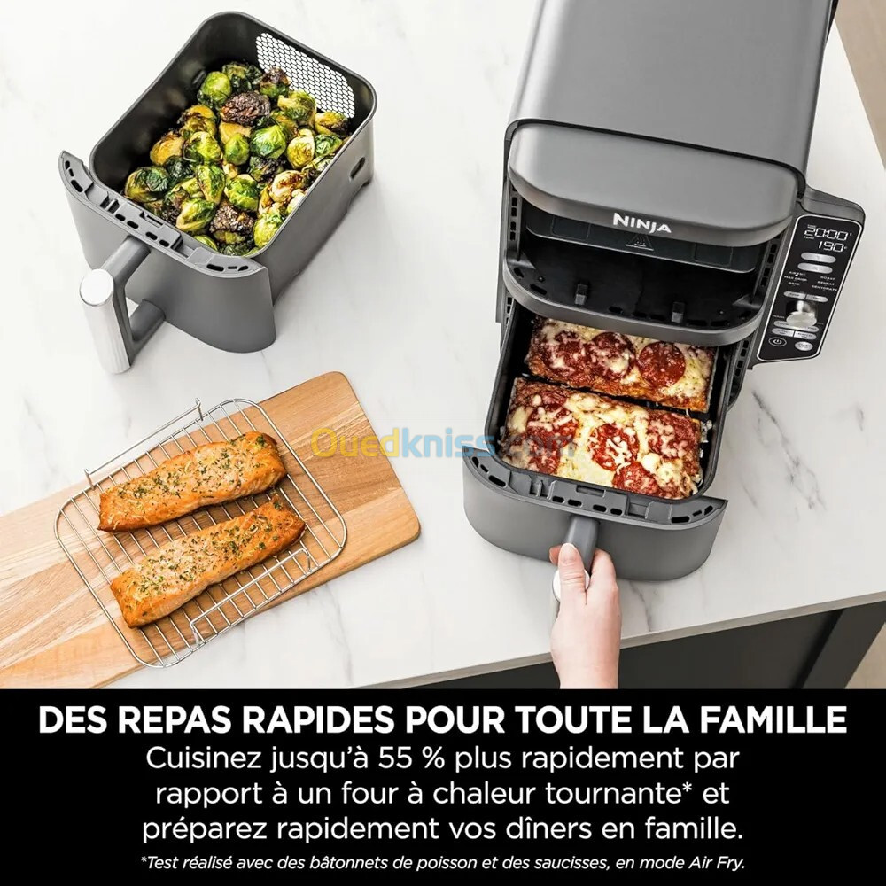 Friteuse air fryer ninja double baque vertical 9.5l