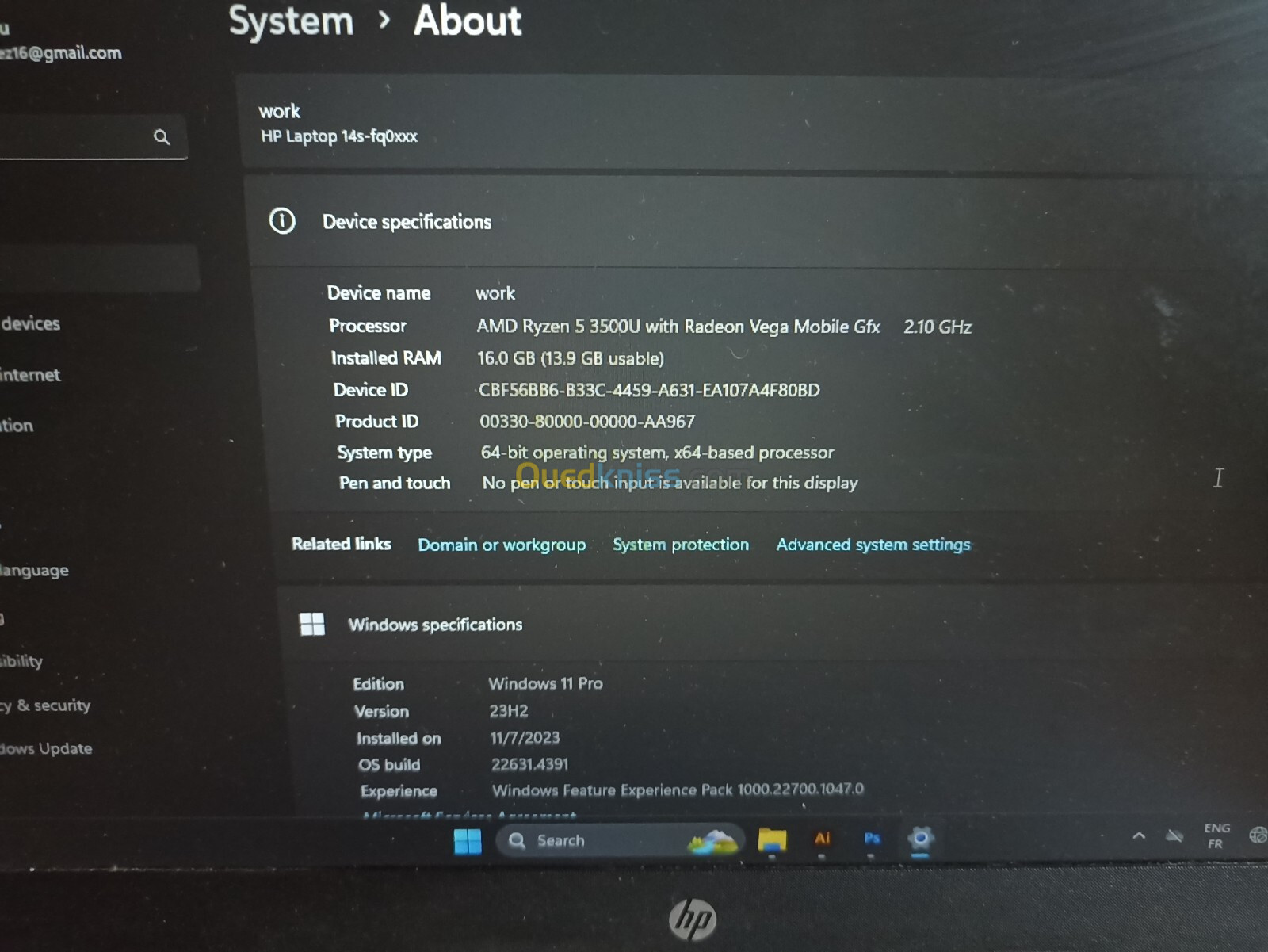 Laptop HP Ryzen 5