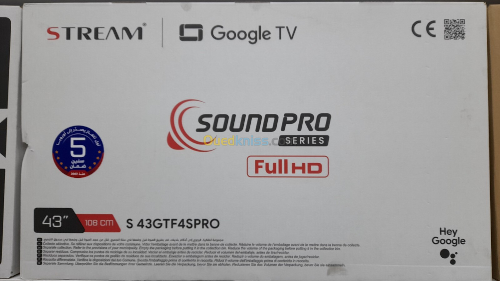 Promotion téléviseur stream 43pouces google tv soundpro