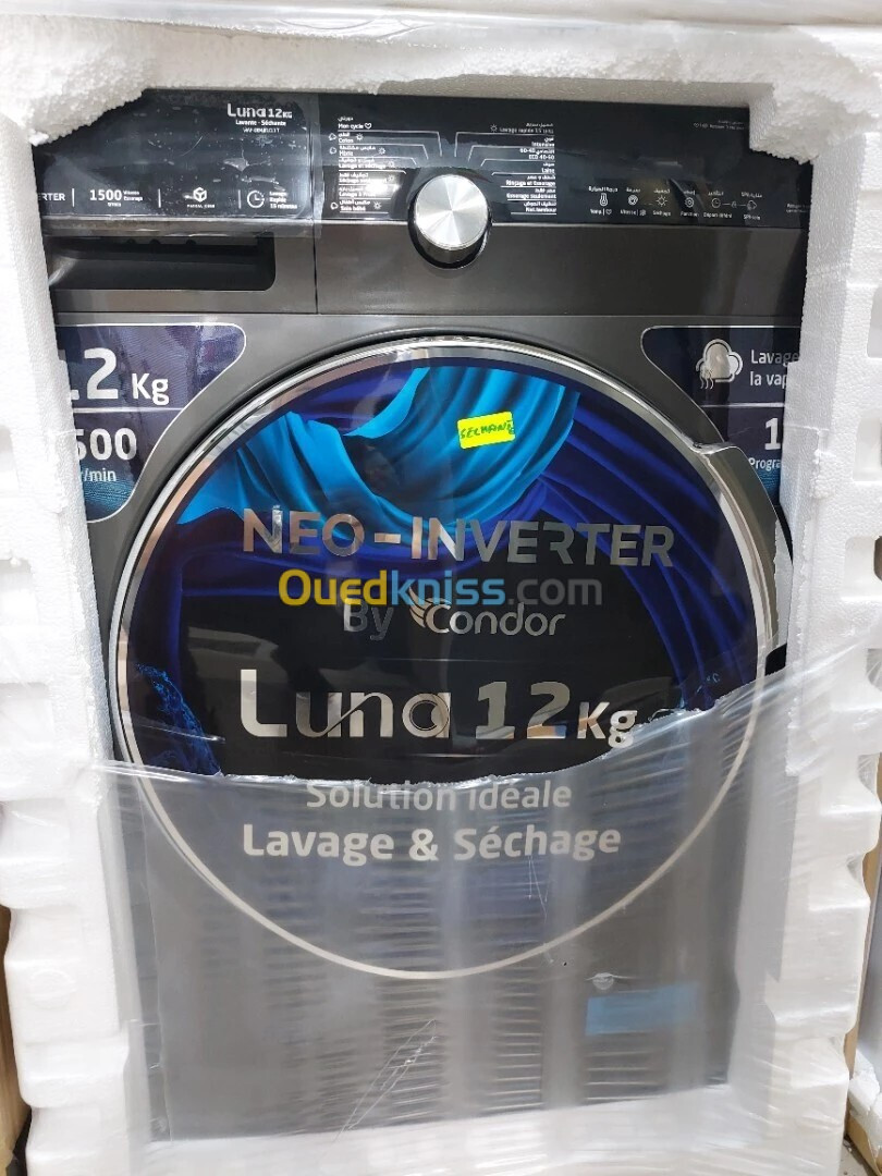 Promotion machine à laver condor luna12kg séchant 