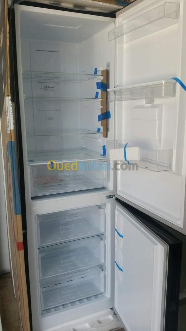 Promotion réfrigérateur combiné raylan noir glace avec distributeur d'eau 