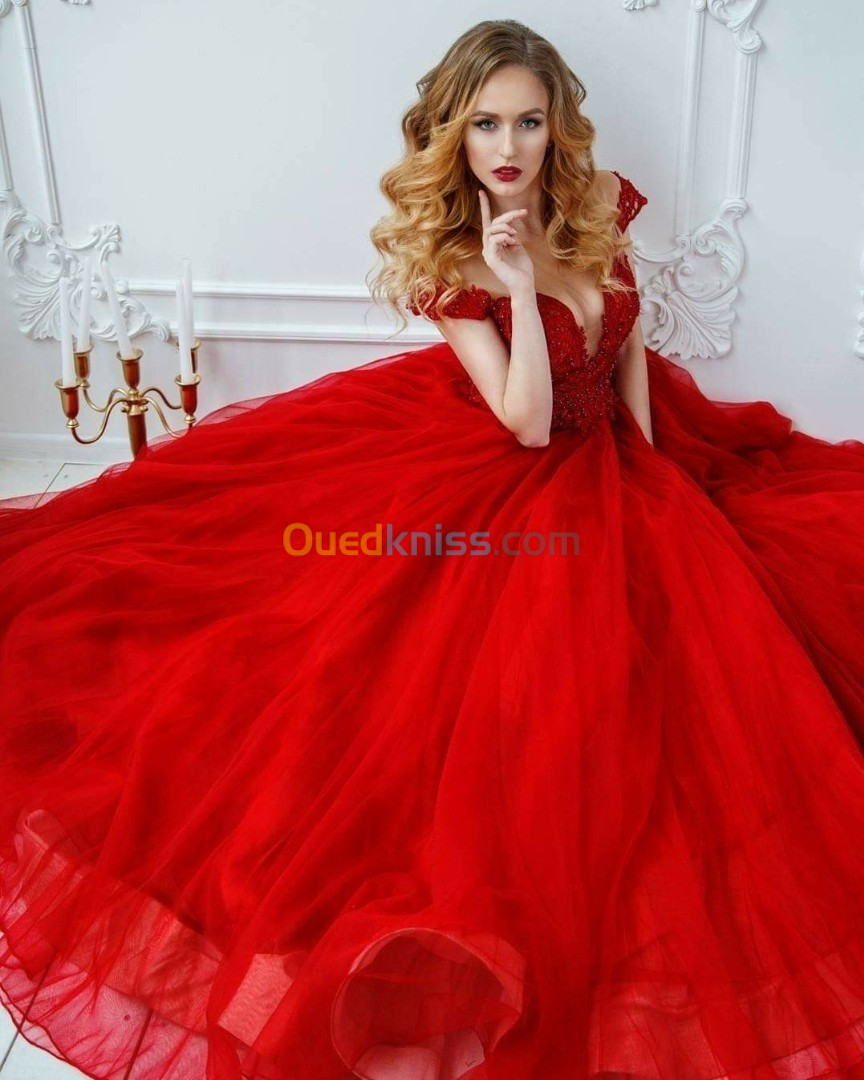 Robe soirée princesse rouge - Alger Algeria