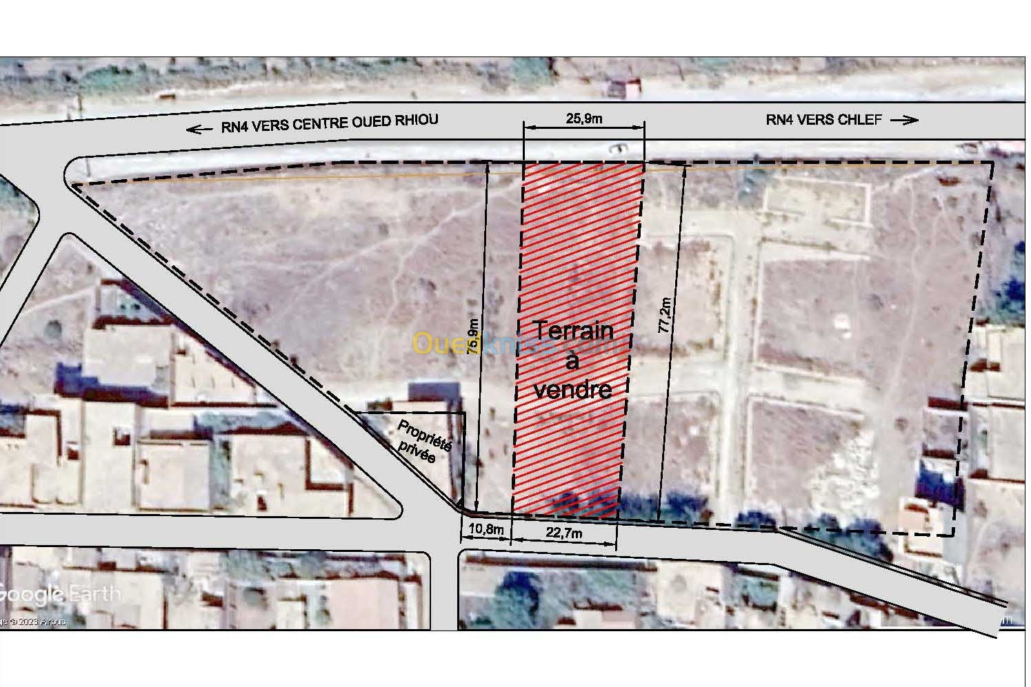 Vente Terrain Relizane Oued rhiou